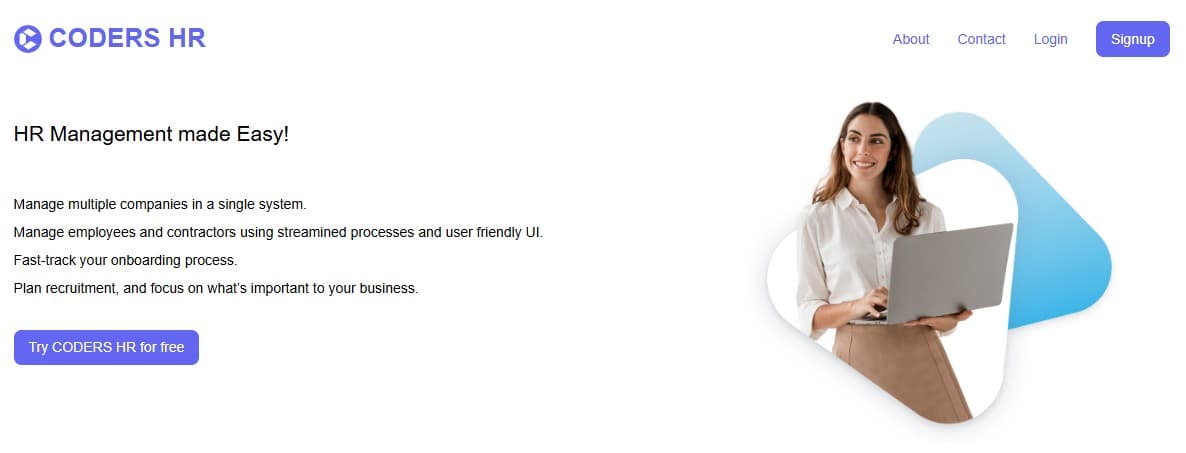 Coders HR dashboard illustration
