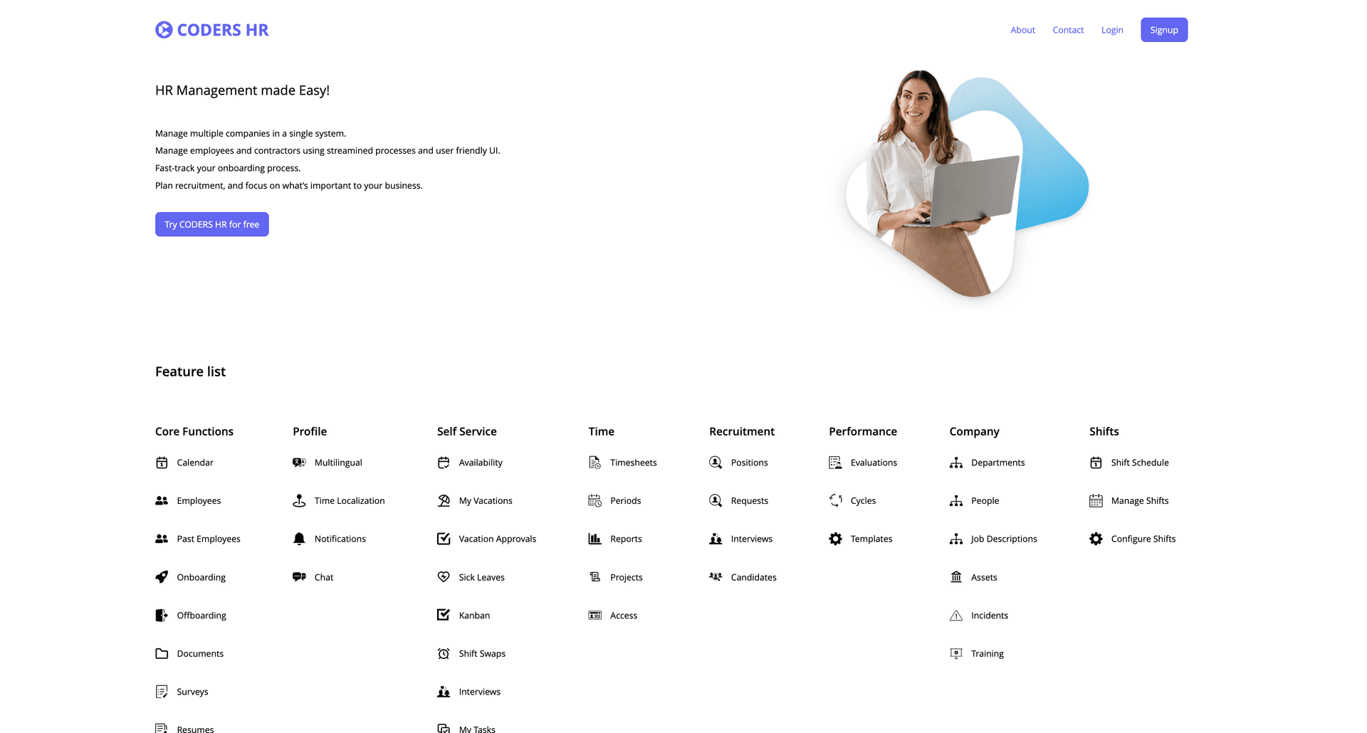 Coders HR dashboard illustration