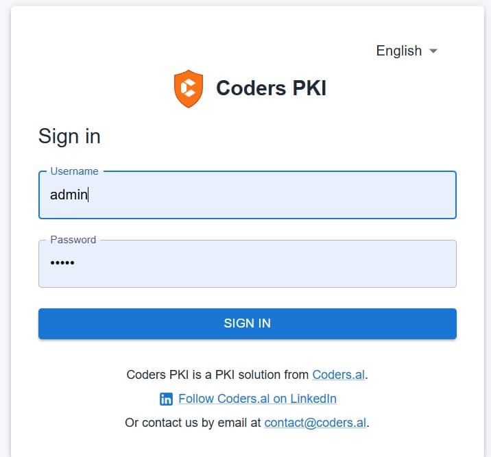 Coders PKI infrastructure visualization